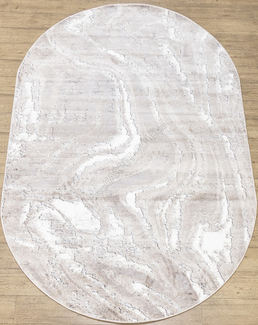 Ковер российский 20124-25262 Премиум (Полиэстер хит-сет, бежевый, кремовый) овальный